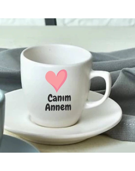 Anneler Gününe Özel Baskılı Çay ve Nescafe Fincanı