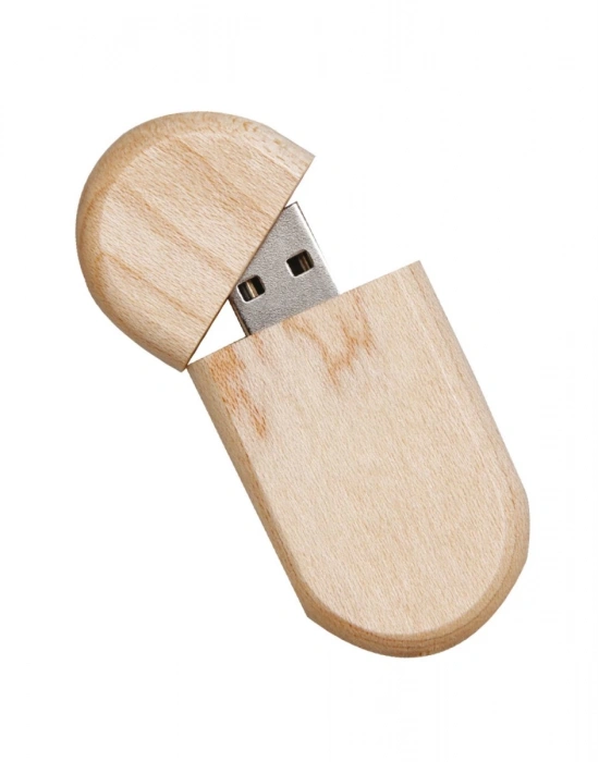 OVAL AHŞAP USB BELLEK