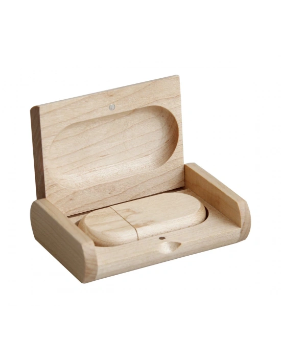 OVAL AHŞAP USB BELLEK