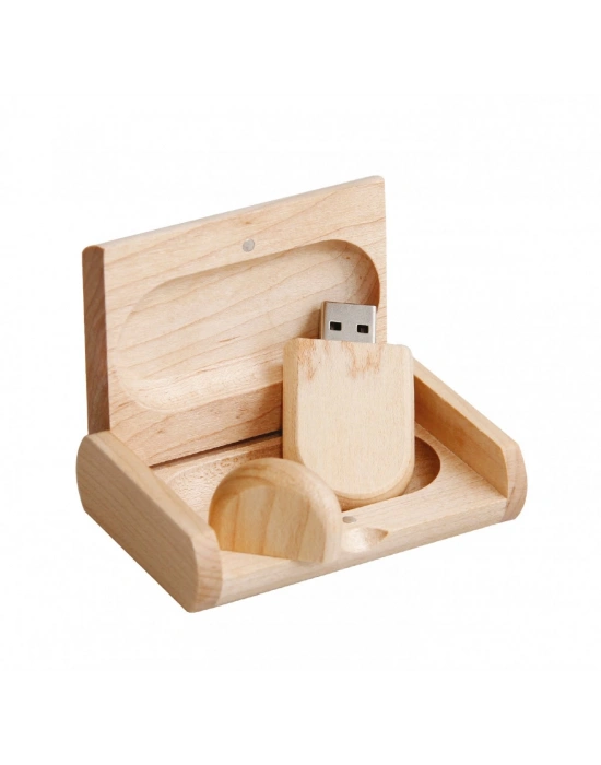 OVAL AHŞAP USB BELLEK