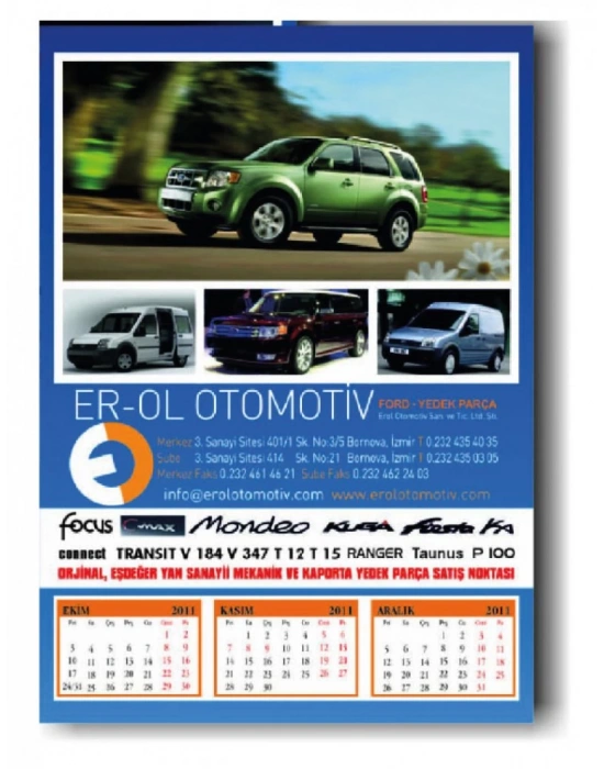 ÖZEL TASARIM  DUVAR TAKVİMİ FARKLI EBAT VE YAPRAK SEÇENEKLERİ