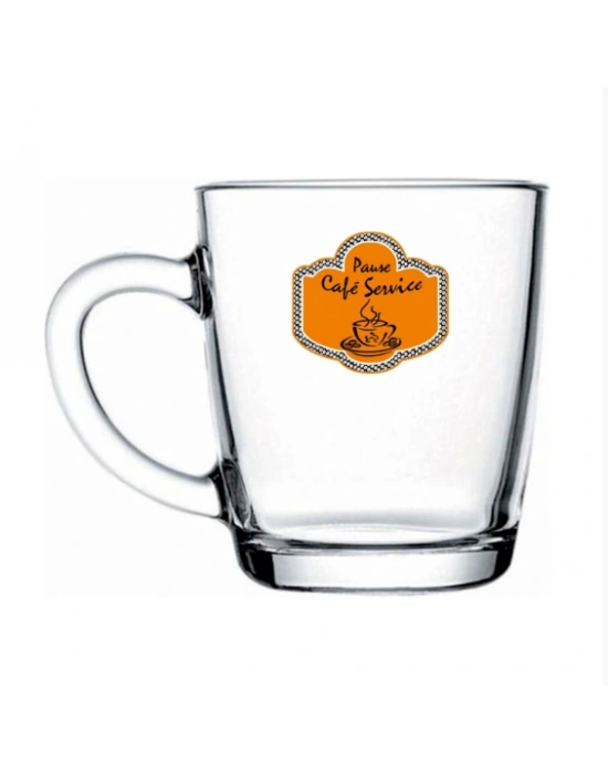 Paşabahçe Basic Kulplu Bardak 340 Ml Toptan Cam Bardak Baskı