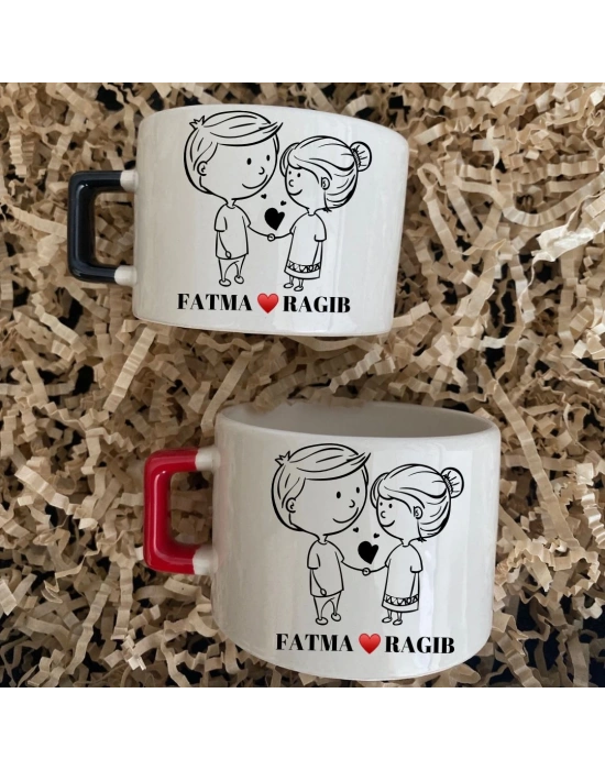 SEVGİLİ ÇİFT KUPA Nescafe Fincanı 2 adet