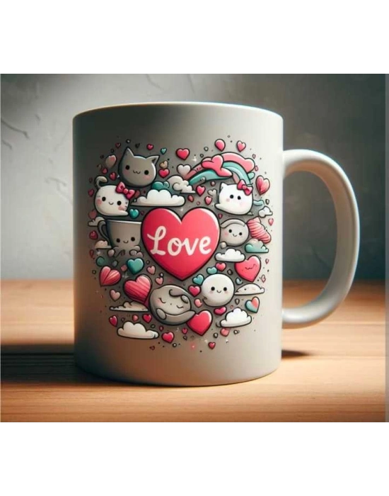 Sevgililer Gününe Özel Baskılı Kupa Bardak