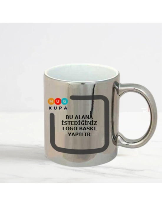 Toptan Aynalı Platin Baskılı Kupa Bardak