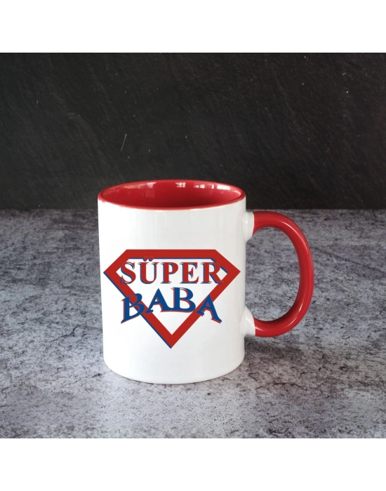 Babalar Günü Süper Baba Baskılı Kupa Bardak