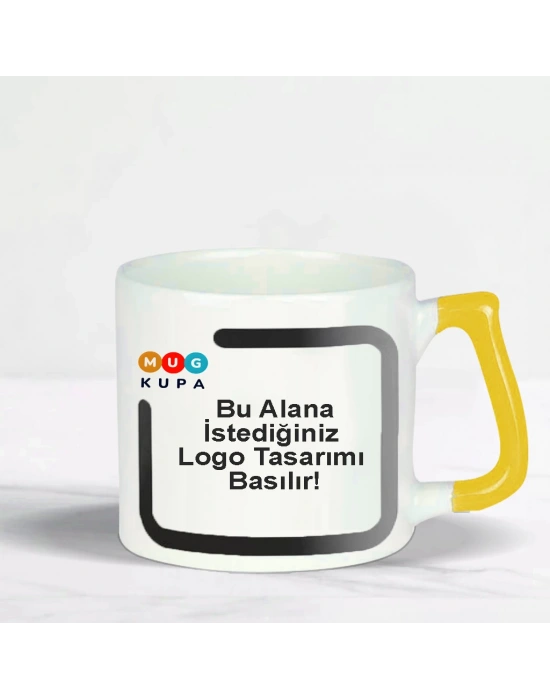 Toptan Baskılı Sarı Çay ve Kahve Fincan Bardak