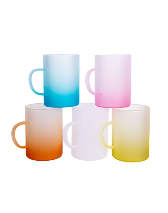 Kişiselleştirilebilir Baskılı Buzlu Renkli Çay Fincanı