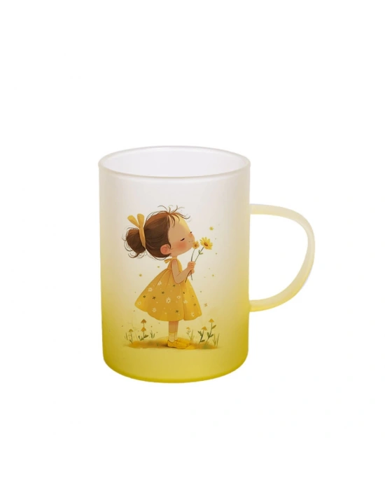 Kişiselleştirilebilir Baskılı Buzlu Renkli Çay Fincanı