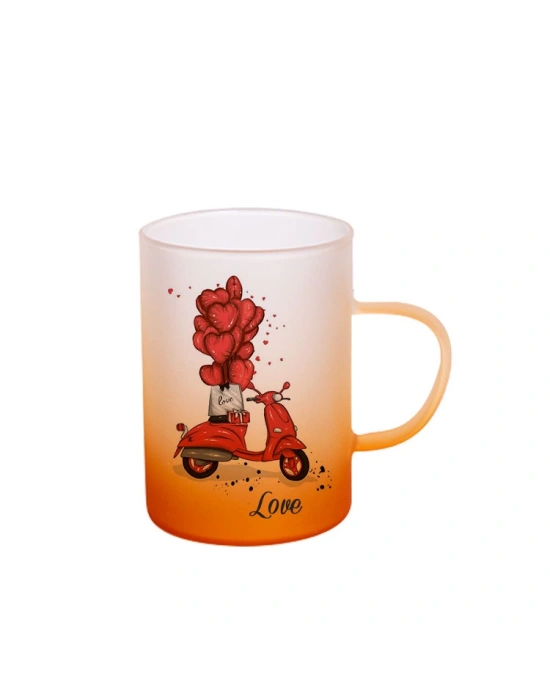 Kişiselleştirilebilir Baskılı Buzlu Renkli Çay Fincanı