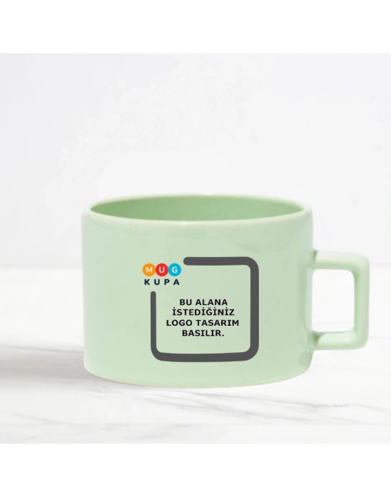 Toptan Baskılı Yeşil Nescafe Fincanı