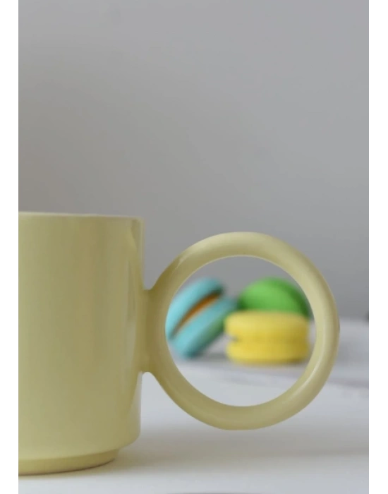 Toptan Baskılı Yuvarlak Kulplu Fenomen Seramik Kupa