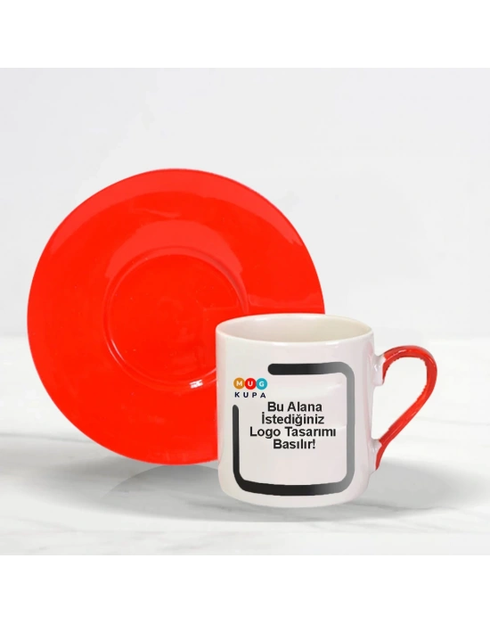 Toptan Logo Baskılı Porselen Türk Kahvesi Fincanı