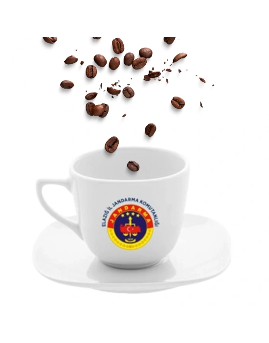 Toptan Logo Baskısız Güral Porselen Türk Kahvesi Fincan Takımı