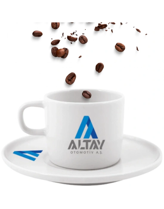 Toptan Logo Baskısız Güral Porselen Türk Kahvesi Fincan Takımı