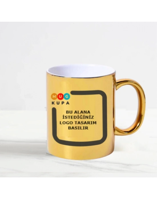 Toptan Aynalı Gold Baskılı Kupa Bardak