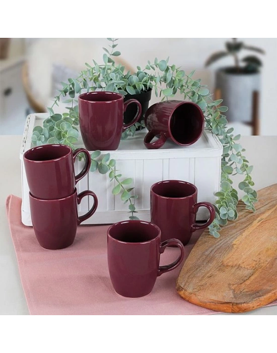 Toptan Oval Siyah Seramik Baskılı Kupa Bardak