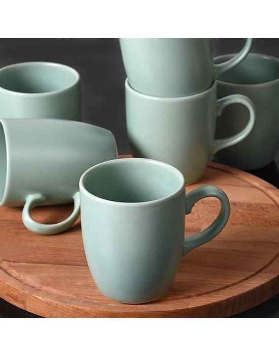 Toptan Oval Siyah Seramik Baskılı Kupa Bardak