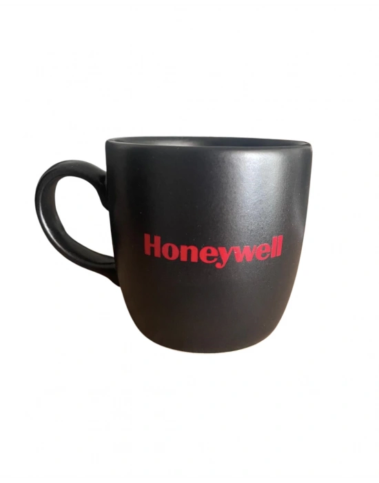 Toptan 8 cm Oval Siyah Seramik Baskılı Kupa Bardak