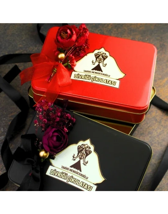 Trüf Pirinç Patlağı Kaplı Karamel Dolgulu Teneke Kutu