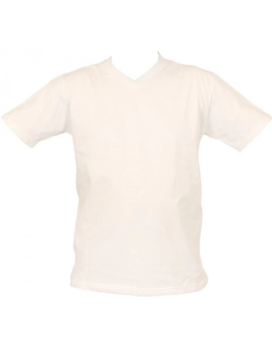 TÜP KESİM V YAKA T-SHİRT