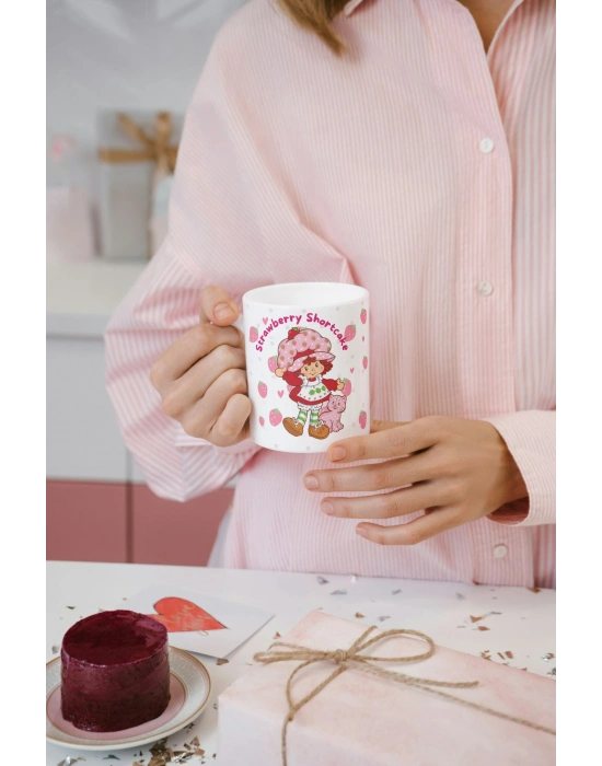 Çilek Kız Strawberry Shortcake Nostaljik Baskılı Kupa Bardak Çay Kahve Fincanı ÇİLEKKIZKUPA