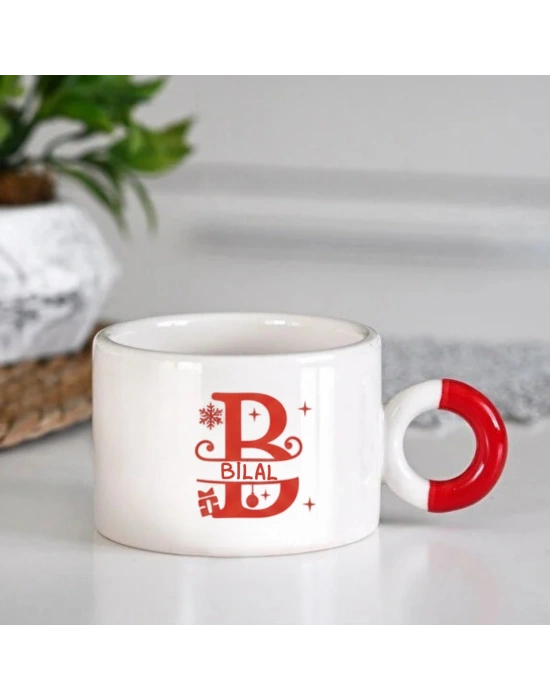 Yeniyıl Temalı Kupa Bardak, Hediye, Doğum Günü B Harfi