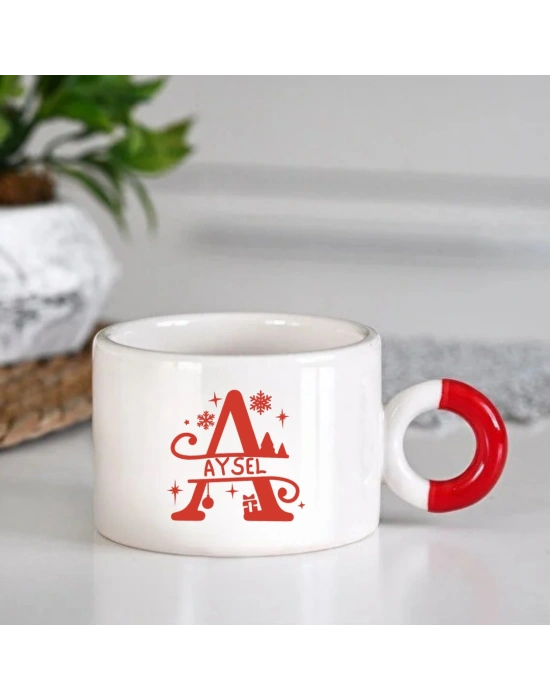 Yeniyıl Temalı Kupa Bardak, Hediye, Doğum Günü A Harfi