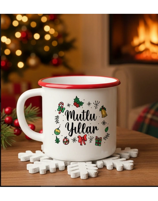Yeniyıl Temalı Kupa Bardak, Mutlu Yıllar, Hediye, Doğum Günü