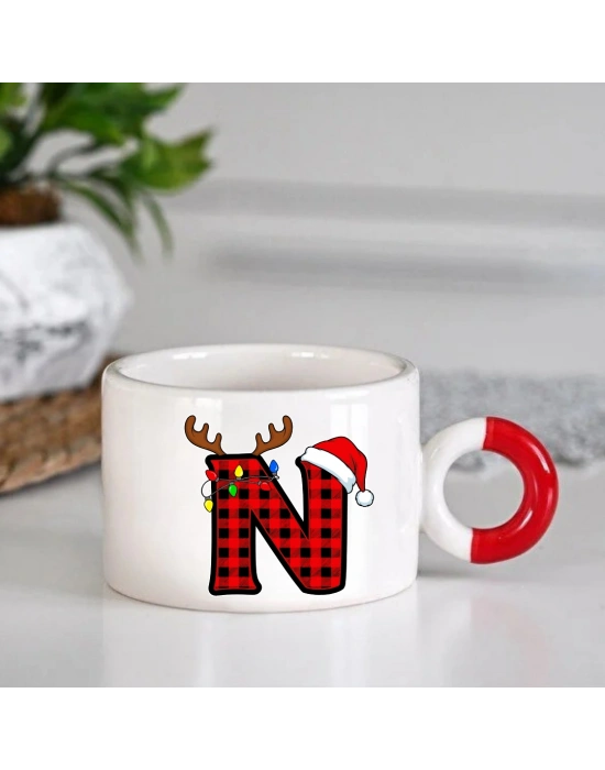 Yeniyıl Temalı Kupa Bardak, Hediye, Doğum Günü B Harfi