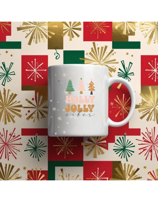 Yeniyıl Temalı Merry Cristmas Kurabiye Adam Baskılı Kupa Bardak