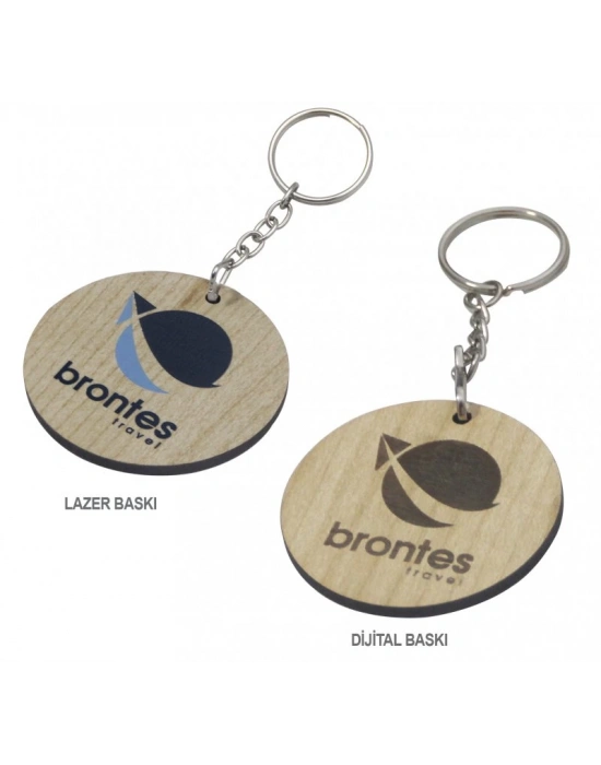 YUVARLAK AHŞAP ANAHTARLIK