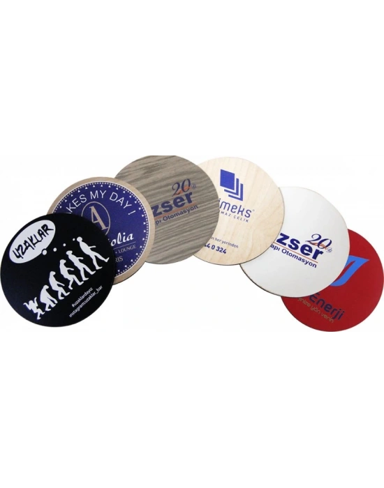 YUVARLAK AHŞAP BARDAK ALTI