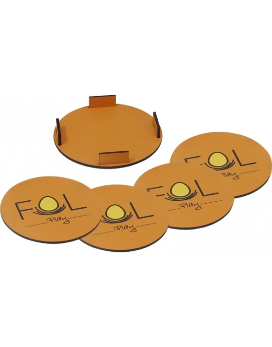 YUVARLAK AHŞAP BARDAK ALTI SETİ