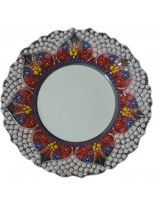 25cm Dantel Kırmızı Siyah Fotoğraf Tabağı