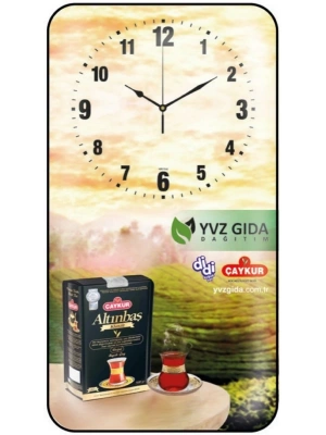 28X50 CM DİKDÖRTGEN CAM DUVAR SAATİ