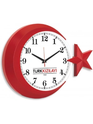 31X42,5 CM AY-YILDIZ PLASTİK DUVAR SAATİ