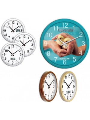 40 CM BOTİ PLASTİK DUVAR SAATİ