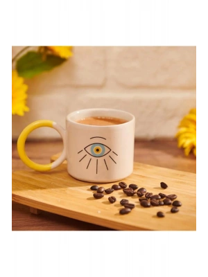 Mug Kupa Mavi Göz Baskılı Kupa Bardak