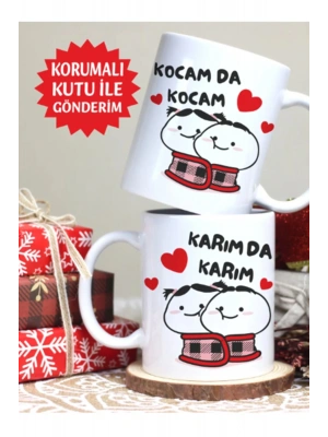 Mug Kupa Karımda Karım Kocam Da Kocam Kupası 2li