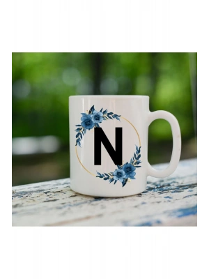 Mug Kupa Kişiye Özel Baş Harfli Isimli Beyaz Kupa Bardak