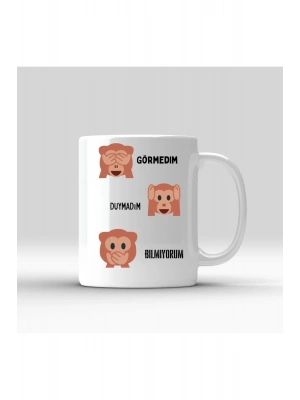 Baskılı Kupa Bardak Görmedim Duymadım Bilmiyorum