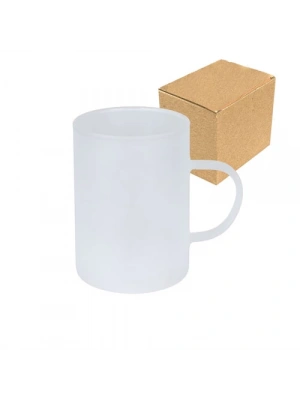 Toptan Logo Baskılı Buzlu Mavi Çay Fincanı - Kutulu Beyaz