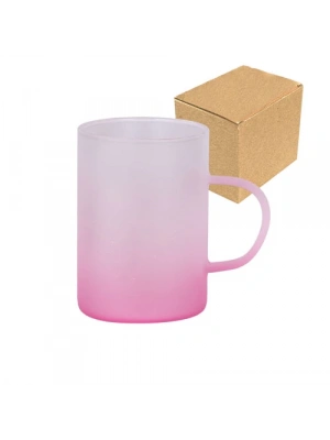 Toptan Logo Baskılı Buzlu Mavi Çay Fincanı - Kutulu Pembe