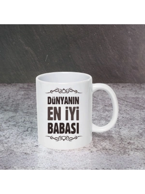 Babalar Günü 1 Numaralı Baba Baskılı Kupa Bardak