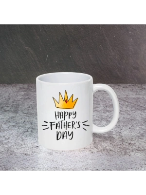 Babalar Günü 1 Numaralı Baba Baskılı Kupa Bardak