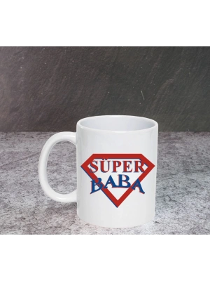 Babalar Günü Süper Baba Baskılı Kupa Bardak