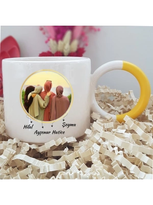 Arkadaşa En Güzel Hediye Baskılı Kupa Fincan