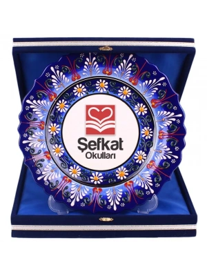 Baskılı Dantel Çini Tabak Plaket