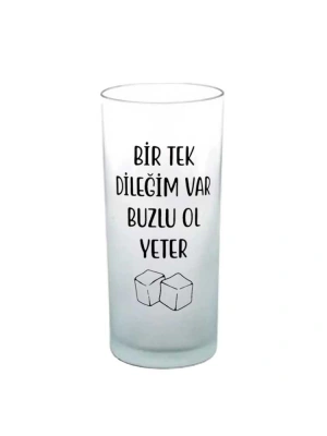 Baskılı Meyve Suyu Cam Kupa Bardak